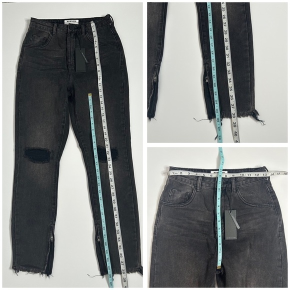 NWT One Teaspoon Super High Rise Freebirds Rigid Skinny Leg Denim Jeans - Picture 15 of 15
